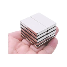 1 Adet 40x20x5mm Neodyum Magnet Güçlü N35 Mıknatıs Köşeli Nikel Kaplama Lisinya