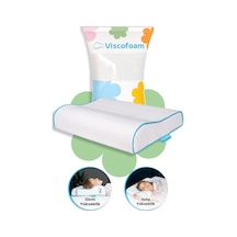 Viscofoam Yüksek Boyun Destekli Ortopedik Yastık Visco Yastık 58x39x12-8.5cm