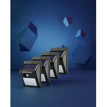 Güneş Enerjili Duvar Lambası Pır Sensörlü Ip65 Su Geçirmez