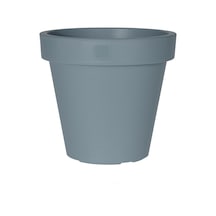 Gri Plastik Yuvarlak Saksı Çap 40 Cm Yükseklik 35 Cm