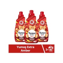 Yumoş Extra Konsantre Çamaşır Yumuşatıcısı Amber 1440 Ml 60 Yıkama 3 Adet Tekli