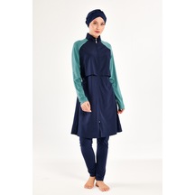 Adasea Reglan Kol Tam Kapalı Tesettür Mayo Debbıe 1405 Lacivert01 Lacivert