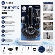 Siyah Taharatmatik Seti Taharatmetik El Duşu- Hortum - Mafsal Vakumlu Set 4801 Diğer