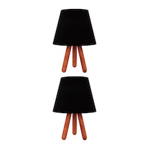 2'li Siyah Tripod Abajur Siyah
