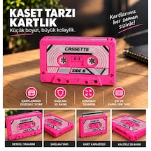 Kasetcep Retro Kaset Kartlık Pembe