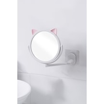 Beyaz Kedi Tasarım Plastik Banyo Duvar Aynası Cin715by Beyaz