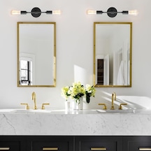 Riolight Retro,vintage,modern,rustik Siyah 2xe27 Duylu Metal Banyo Ayna Üstü Duvar Aplik Rio Light