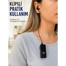 Klipsli Bluetooth Kulaklık Kısa Kablolu Tek Kulaklık Taşınabilir Günlük Kullanım 3
