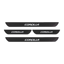 Toyota 2007-2013 Corolla Old Karbon Kapı Eşiği 4 Parça Krom Yazılı