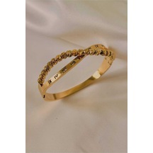 Paslanmaz Çelik Kelepçe Bileklik Gold - 662203588 Gold