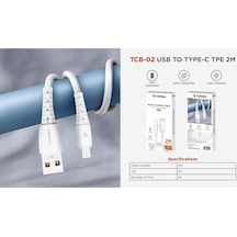 Redmi Note İle Uyumlu 2 Metre 3 Amper Usb -type C Şarj Ve Data Kablosu Tak Çalıştır