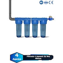 Sumarkt Atlantis Daire Bina Girişi 10 İnch 4 Aşama Su Arıtma Yumuşatma Cihazı Içi Boş