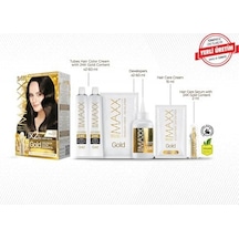 Serisi 24k Altın Parçacıklı Serum İle 1 Kutu 2 X 50 Ml Ve Geliştiriciler Saç Boyası Koyu Kahve 3.0