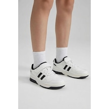 Cool Kids Çocuk Unisex Kışlık Su Geçirmez Kaydırmaz Hafif Kauçuk Taban Rahat Cilt Deri Spor Ayakkabı Beyaz - Siyah
