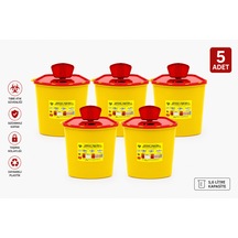 5,6 Lt Tıbtbi Atık Kutusu 5 Adet
