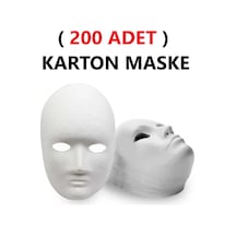 200 Adet, Karton Maske, Boyanabilir, Eğitici Maske Boyama, Etkinlik Ve Hobi Maskesi