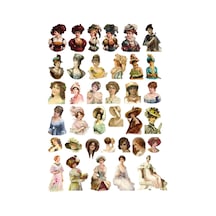 Vintage Art Sanat Temalı Sticker Seti Hediyelik Retro Estetik Çıkartma Telefon Kılıfı Ve Defter Etiketi Çok Renkli