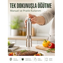 Mey İthalat Orta Boy Kararbiber Ve Tuz Öğütücü Kolay Kullanım, Şık Tasarım Yeni Nesil Diğer