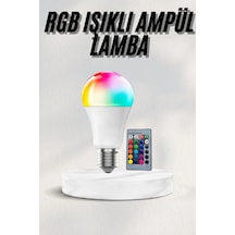 Mey İthalat Akıllı Rgb Led Ampul Led Uzaktan Kumandalı Renk Değiştiren Ampul Renkli
