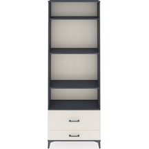 Arges Dolap 4 Raflı 2 Çekmeceli 88x30x243 Antrasit-aytaşı Antrasit