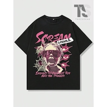 Tarzsokak Street Life Erkek Karakter Ve Slogan Baskılı T-shirt Siyah
