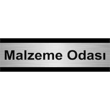 Numune Odası 10x20cm Gümüş Renk Metal Yönlendirme Levhası