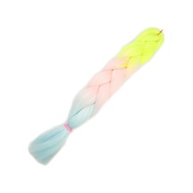 Simli Neon Sarı / Şeker Pembe / Su Yeşili Ombreli Örgülük 100 Gr. - Mydr-463188 Çok Renkli