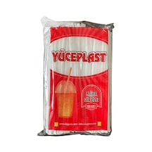 Yüceplast Düz Beyaz Kağıt Sargılı İnce 4 Mm Pipet - 19 Cm. - 200 Adetlik Paket