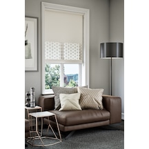 Perdea Lazer Kesim Mat Stor Perde, Lazer Kesimli Klasik Serisi, C-181001 Beyaz Renk