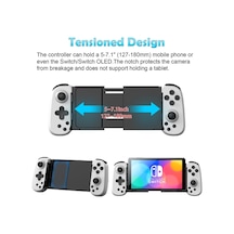 D6 Tablet Telefon Için Joyistikli Teleskopik Oyun Gamepad Android Ios Harmonyos Switch Androidtv Beyaz - 795473871