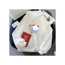 Tarzsokak Beyaz Panda Ayı Bubu Dudu Hoodies Karikatür Kawaii Grafik Larler
