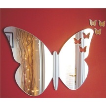 M3 Decorium Papilion Dekoratif Ayna Gümüş