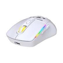 Nexus Air Kablosuz 10000 Dpi Pixart Pmw3325 Sensör Makro Yazılımlı & Değiştirilebilir Kapaklı Rgb Kablosuz Gaming Mouse - Beyaz