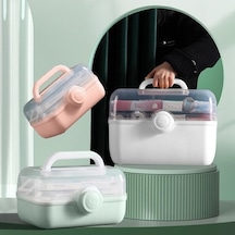 Novahub Yeşil Büyük Kapasiteli Aile Hekimliği Organizatör Kutusu Taşınabilir İlk Yardım Çantası İlaç Saklama Kabı Aile Acil Durum Kiti Kutusu S Yeşil