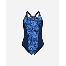 Arena Womens Crackle Swimsuit Swim Pro Kadın Yüzücü Mayosu 008229780 Lacivert