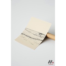 Minimal Dalga Çizgisi, Çerçevesiz Yüksek Kalite Duvar Afişi - Modern Ev Dekorasyonu