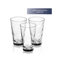 Sigma Bardak 42843 3'lü Sade Royaleks-sgm09078 42843 Altın - Şeffaf