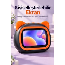 Ers Ekranlı Masaüstü Hoparlör Turuncu Çerçeveli Yuvarlatılmış Gövde