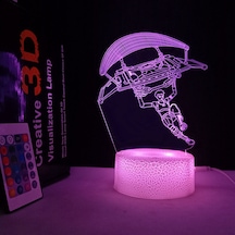 Yaratıcı Hediye Oyun Odası Dekorasyonu Gece Lambası Çatlak Modeli Paraşütle Atlama Çatlak Tabanı - Fm - Paraşütle Atlama Çatlak Tabanı Çok Renkli