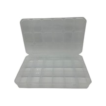 Organizer Plastik Kutu Box 18 Sabit Bölmeli 185x295x40mm