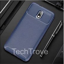 Xiaomi Redmi 8a Kılıf Kamera Korumalı Darbe Emici Karbon Fiber Desenli Renk Atmaz Silikon Kapak