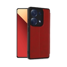 Xiaomi Redmi Note 13 Pro 4g Kılıf Flip Cover - Kırmızı 0.2M-Çok Renkli