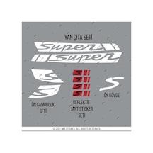 Sts43 Vespa Gts250 Uyumlu Super Yan Cita Seti Mat Beyaz Set