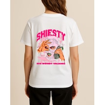 Hugo Boss Shiesty Baskılı T-shirt Beyaz