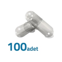 Büyük Boy Şeffaf Boş Kapsülü 00'' 100 Adet-1000mg Helal Sertifikalı