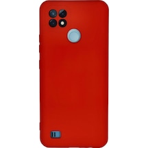 Uryport Realme C21 Kılıf Nano İçi Kadife Silikon - Kırmızı