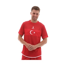 Sportech K0141 Türkiye Milli Takım Forması Tek Üst Tek Kelime Isim Ve Numara Yazılır Kırmızı