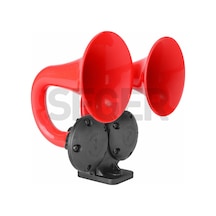 Seger 81jh Çiftboynuz Havalı Korna 24volt Ramhorn Kırmızı