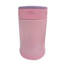 Çelik İçli Termos 500 Ml Çelik Kaşık İle Pembe-mor Açık Beyaz