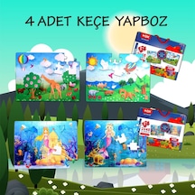 4 Set 96 Parça Tox Origami Ve Deniz Kızı 5+ Keçe Yapboz 5 Yaş